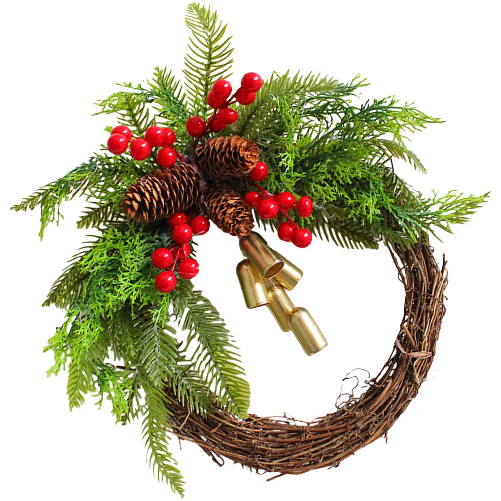 

Christmas Wreath Xmas Bell Garland Front Door Decor Exquisite Details Festive Atmosphere Christmas Garland Xmas Wreath