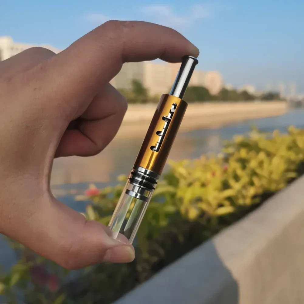 جديد EDG قابل للسحب الأنابيب المكبس التبغ أنبوب زجاجي مصفاة معدنية الجافة النار السجائر مجموعة اكسسوارات التبغ للرجال