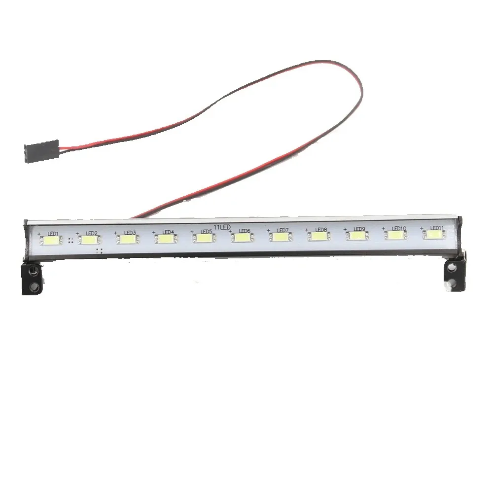 4/5/6/8/10/11/12/14 LED Roof Bright Light Bar for 1/10 RC Car Crawler Truck Jeep Toy Accessories Axial SCX24 SCX10 Wltoys MN WPL