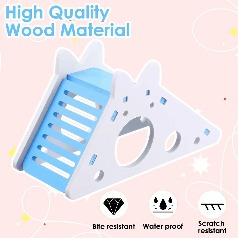 New PVC Hamster Slide Toy Assembled DIY Hamster Accessories With Ladder And Slide Hamster House For Small Pets
