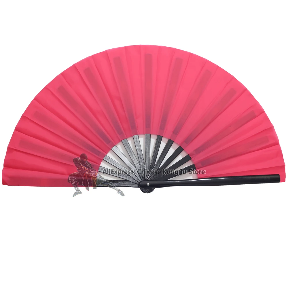 Solid Color Tai Chi Fans Kung fu Fan Martial arts Wushu Training Equipment High Quality Bamboo Big Sound