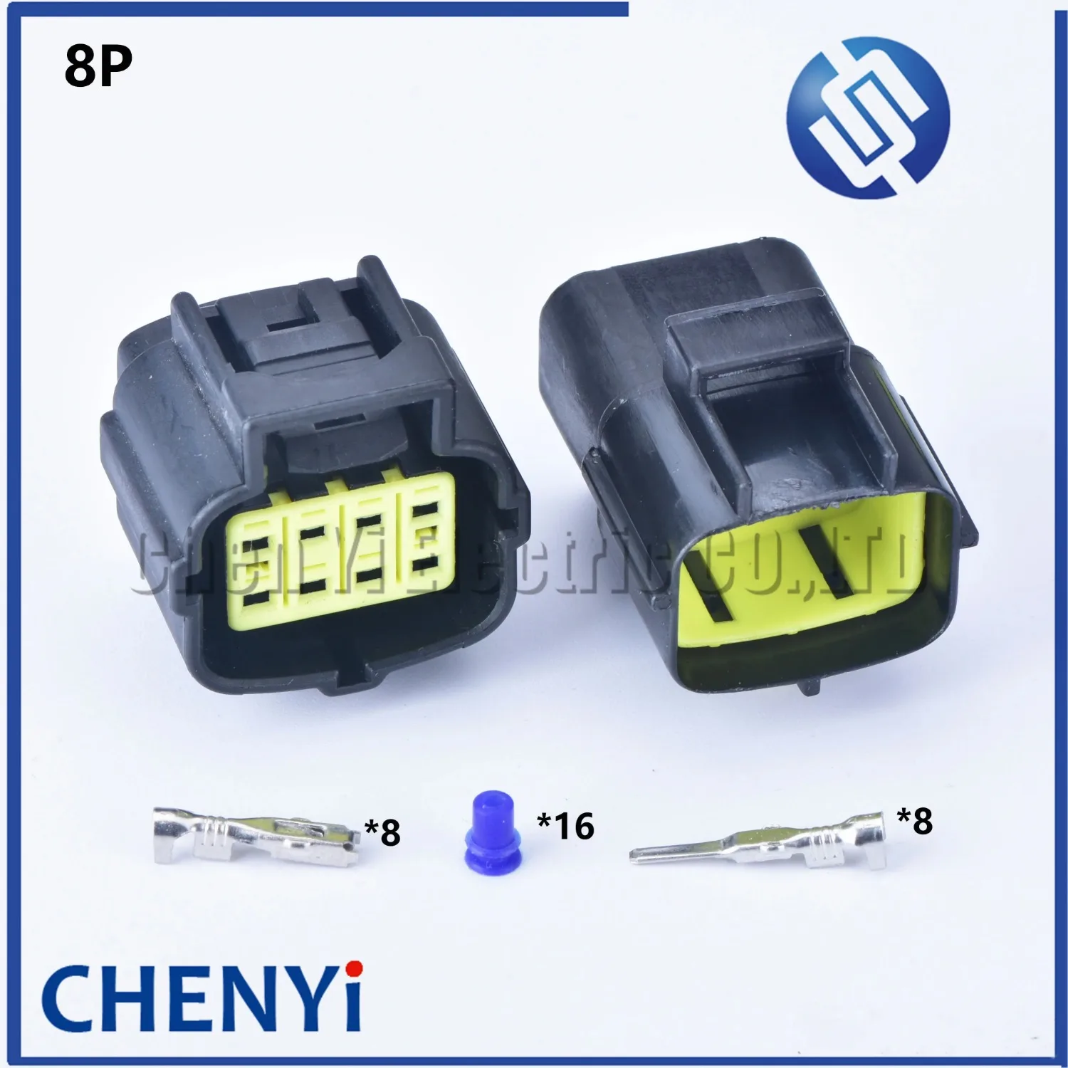 2 sets 8 Pin way Sealed Waterproof Wiring Auto Connector Plug For Yuchai Engine Oxygen Sensor 174982-2 174984-2