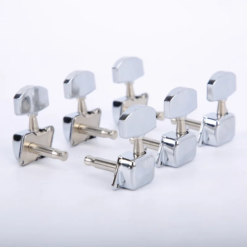 6Pcs Guitar String Tuning Pegs Semi Closed Machine Heads for Acoustic Guitar Left Right 3 Each