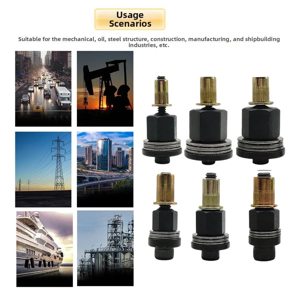 Manual Rivet Nut Tool Rivet Hex Mandrel Set Nutsert Tool Manual Head Design Hexagonal Rivet Mandrels Sizes 6 -38