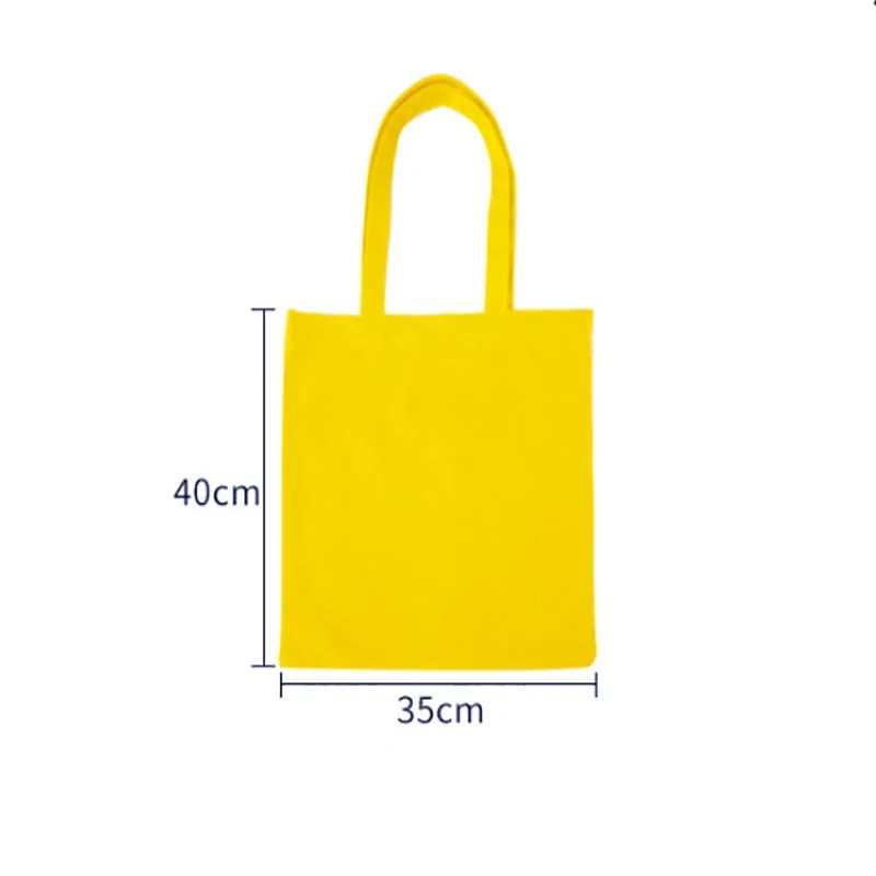 1pc Pure Cotton Canvas Bag, Environmentally Friendly Color, Portable Shopping Canvas Bag