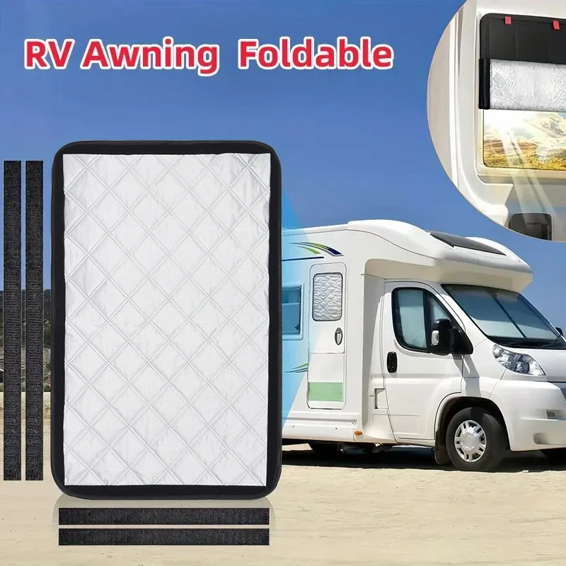 

1set For Roof Ventilation RV Reflective Shade Caravan Reflective Vent Cover With Aluminum Foil Surface-Foldable Insulating Shade