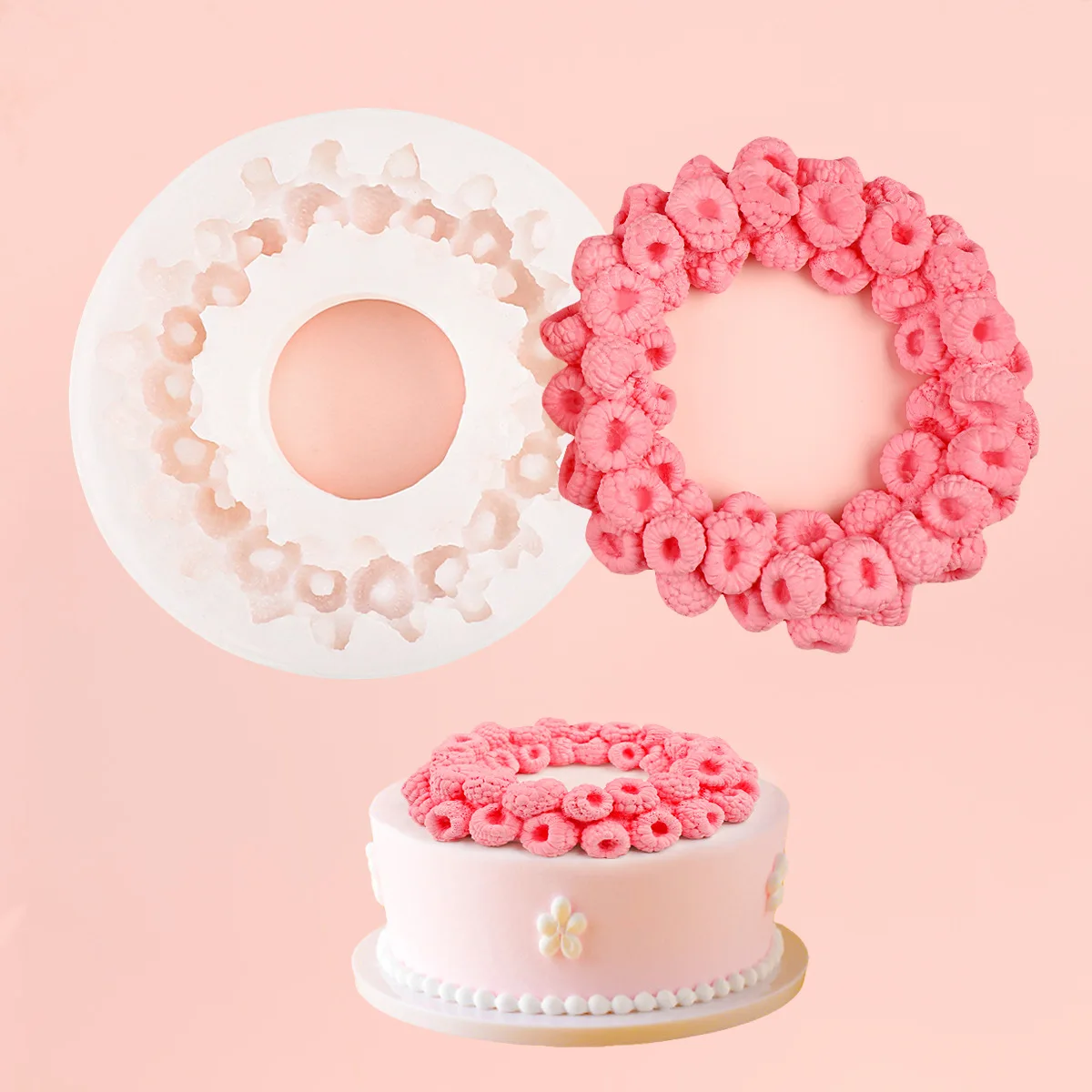 

DIY 3d Raspberry Fruit Silicone Mold Diffuser Plaster Epoxy Resin Mold Fondant Chocolate Mousse Cake Decoration Baking Mold