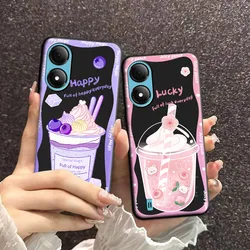 For ZTE Blade A33S Case Cartoon Ice Cream Soft Silicone TPU Astronaut Phone Case For ZTE Blade A33s Fashion Back Cover Bumper