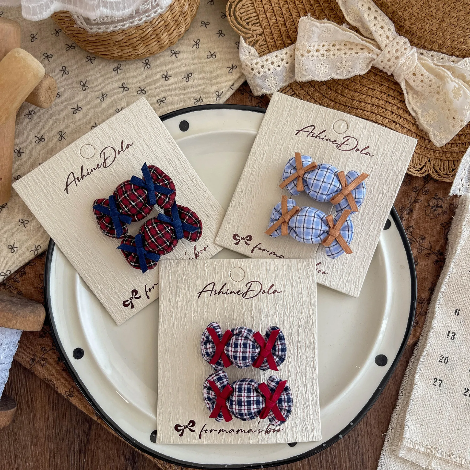 

2 шт., клетчатая заколка для волос с бантом, детские заколки для волос в стиле ретро, милая челка для маленьких девочек, заколки с боковой заколкой, головные уборы, детские аксессуары для волос