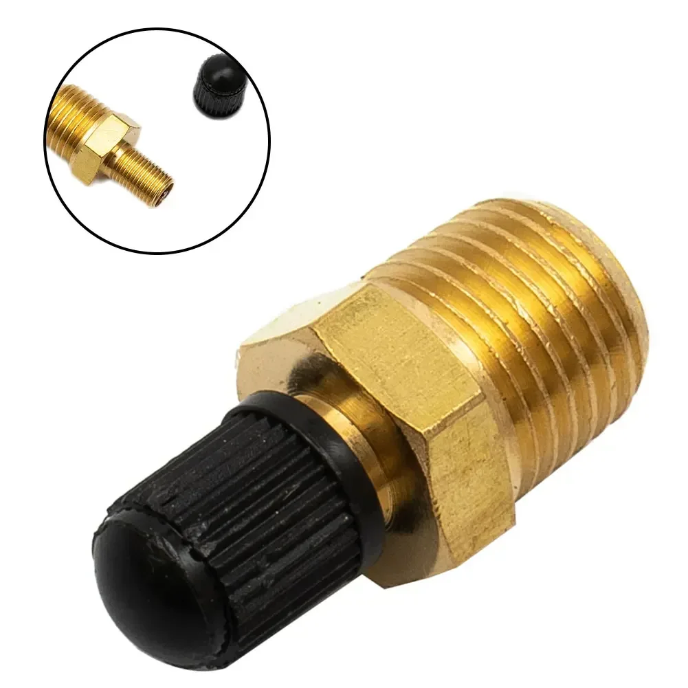 

1/4Inch NPT Brass Air Tank Fill Valve Air Compressor Tank Fill Valve Copper Valve Motorcycle Hexagonal Shock Absorber Valve Stem