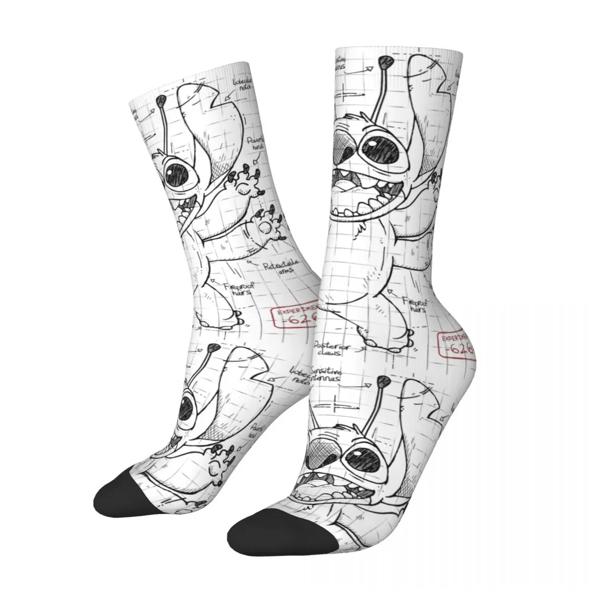 Cute Girl Experiment Stitch 626 Theme Socks Funny Product Soccer Socks Warm Wonderful Gifts