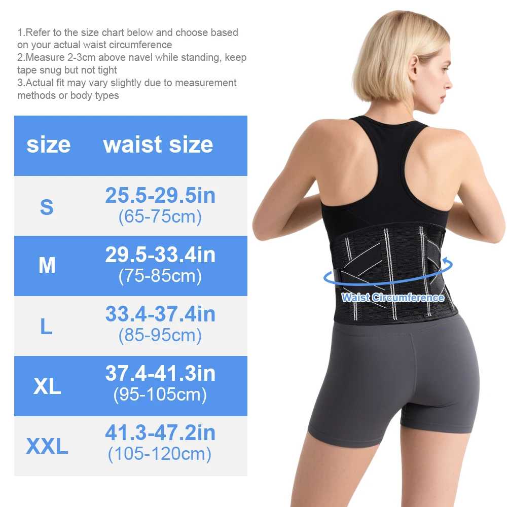 Back Brace for Men Lower Back Pain with 4 Stays, for Sciatica, Herniated Disc, Scoliosis and More Pain Relief, Back Support Belt