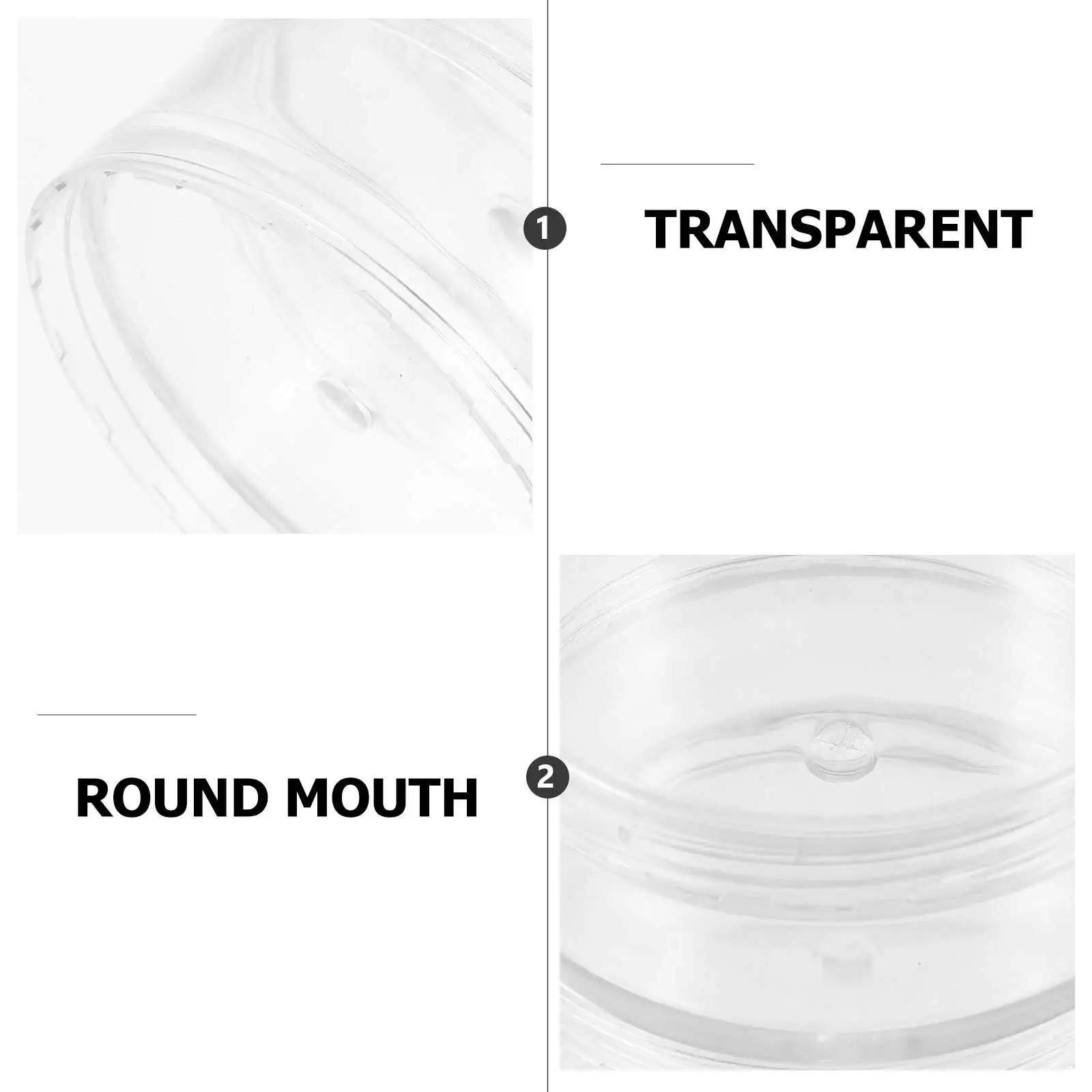 2 Sets 5 Piece Transparent Round Bead Jewelry Components Storage Boxes High Quality Durable Eco Friendly Jewelry ganizing Box
