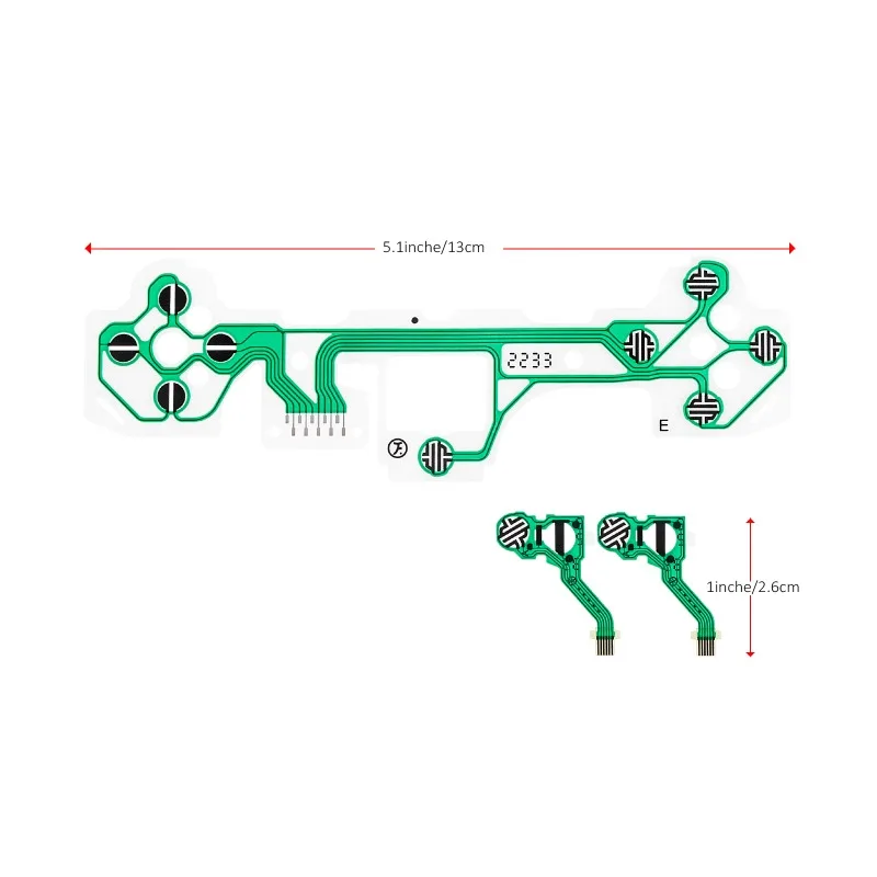 10pcs/Lot for PS5 Controller Conductive Film V1.0 2.0 3.0 Ribbon Keypad Flex Cable for PS5 Gamepad LR Buttons Cross Key Flim