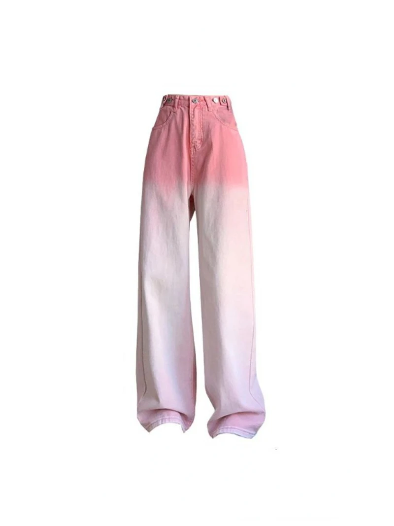 Pantalones vaqueros de pierna ancha versátiles para mujer, cintura alta, ajuste suelto, adelgazante, informal, insertos de moda