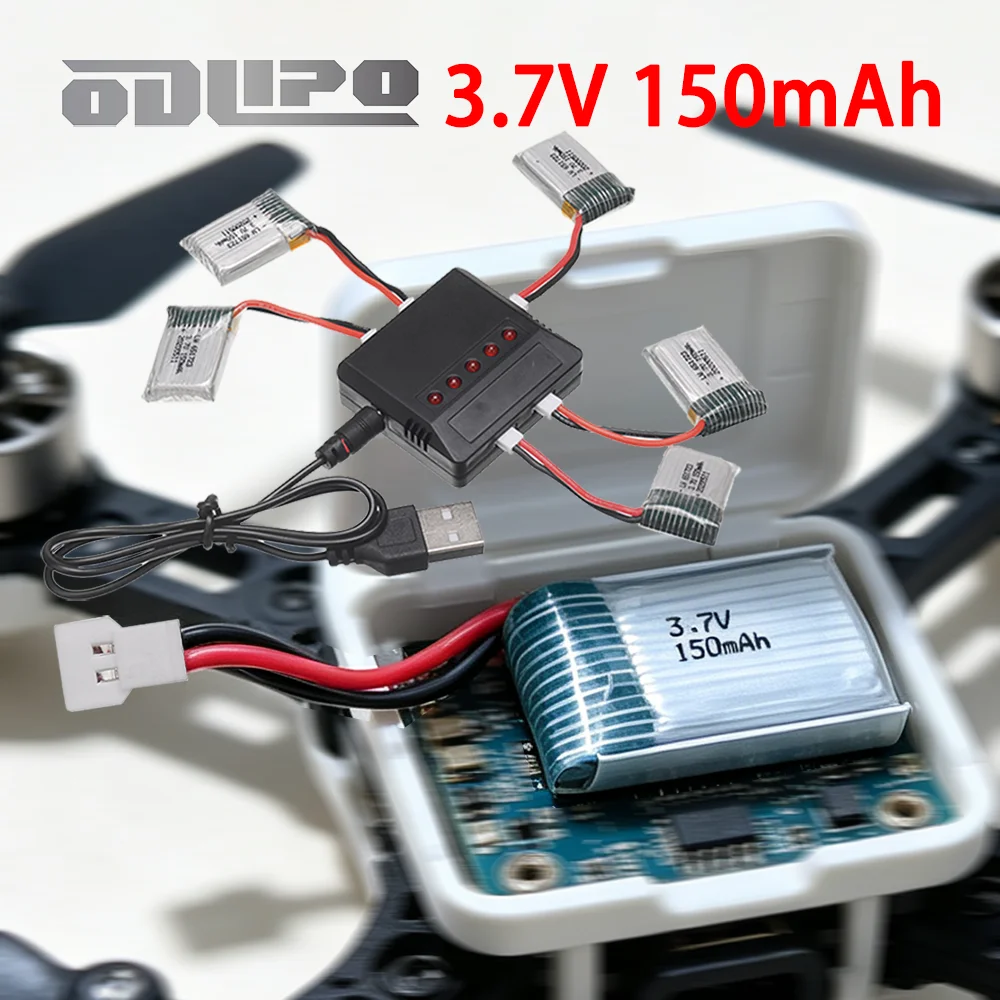 Brand New 3.7v 150mah Lipo Battery and Charger For H2 H8 H48 U207 RC Helicopter Quadcopter Spare Parts 3.7V H8 Drone Battery