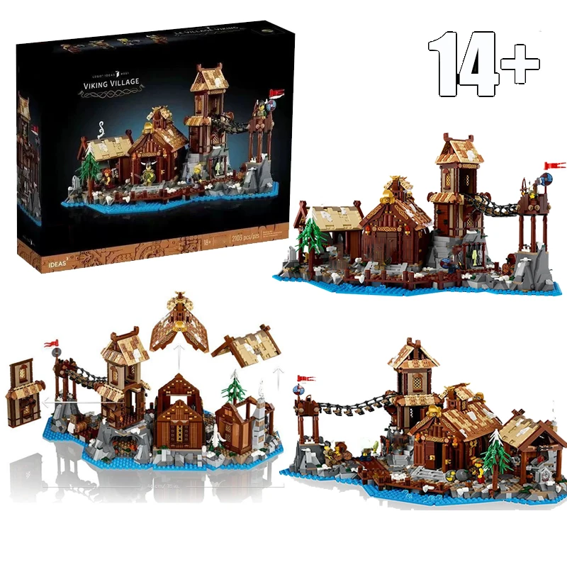 Viking village medieval street view model