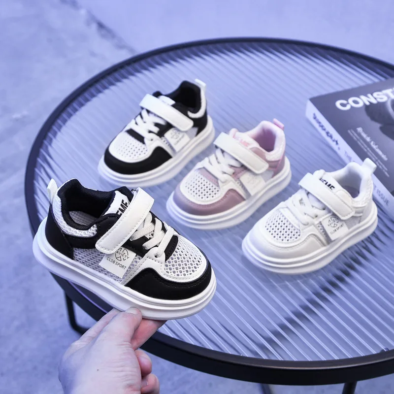 Fashion Little White Shoes Light Casual Shoes Baby Rubber Sole Anti Slip Shoes Sneakers Running Shoes Student Shoes Boys Girls