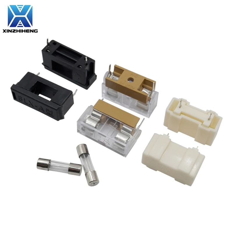 10szt BLX-A 5*20mm Szklany uchwyt bezpiecznika BF-013 Gniazdo rury ubezpieczeniowej odpowiednie do bezpieczników 1A 2A 3A 4A 5A 6A 7A 8A 10A 12A 15A 5x20MM