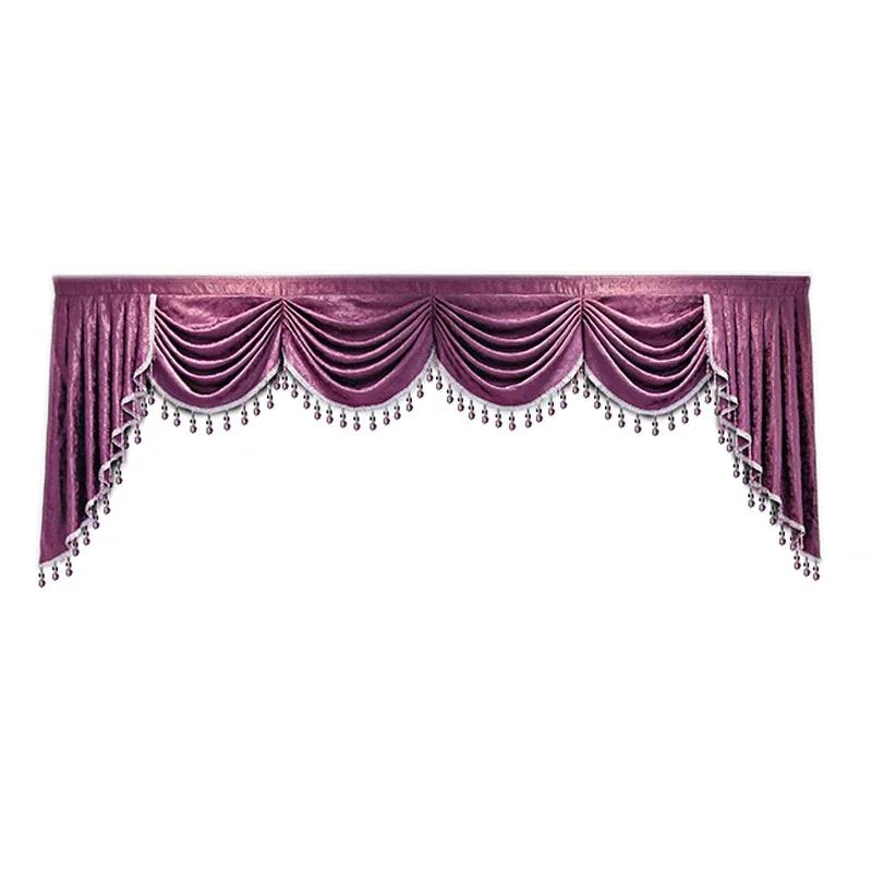 Custom Valance for Living Room, Bedroom, Hotel, Kitchen, Window Curtain Top, Customized Size, European and American