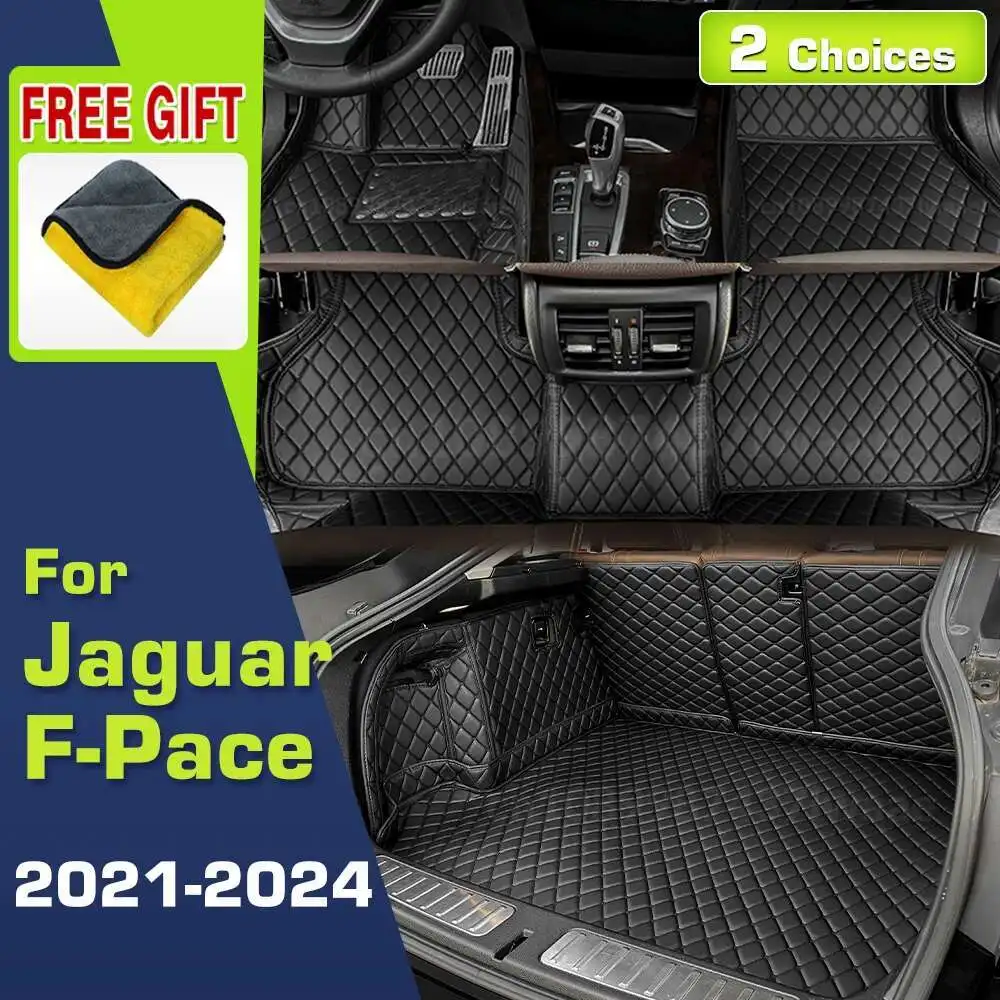 

Автомобильные коврики для Jaguar F-PACE 2021 2022 2023 2024, коврик в багажник, автоматические подушечки для ног, ковер, аксессуары для интерьера