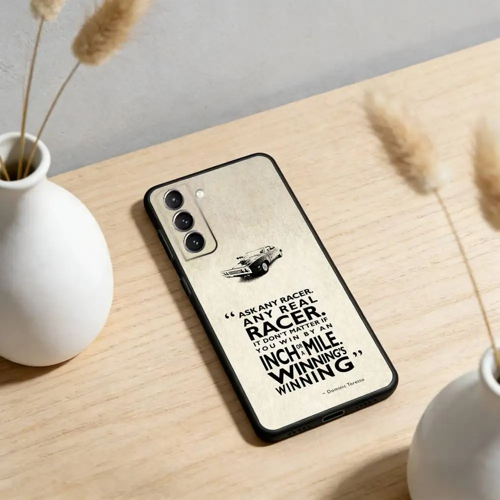 حافظة هاتف F-Fast and F-Furious Moive لهاتف سامسونج S25,24,23,22,30,21,10,9,Ultra,Plus,Lite,FE,4,5G حافظة سوداء ناعمة