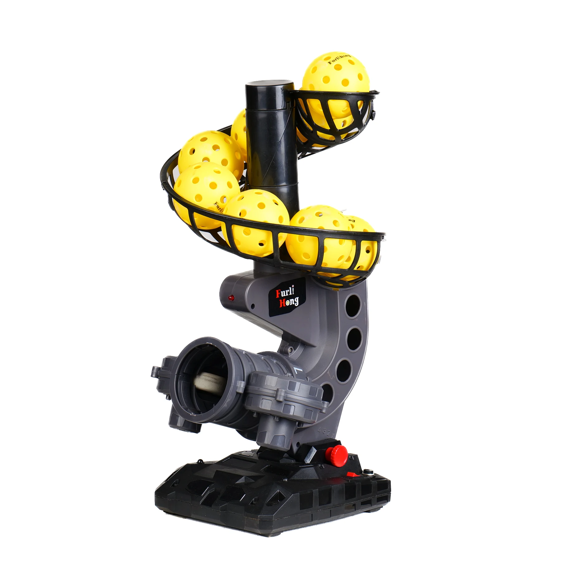 Portable Rechargeable Pickleball Ball Machine Adjustable Trajectory Tennis Training Equipment with On-Court Drills