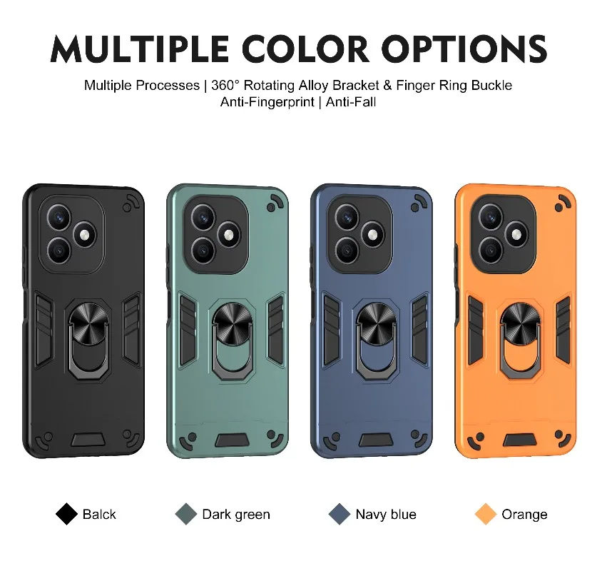 Stoßfeste magnetische Schutzhülle mit Objektivschutz aus hartem PC für Honor X8d X8D, Handyhülle mit Halterung für Huawei Honor X8 D