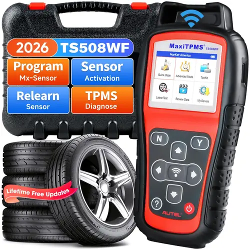 Herramienta de Servicio de Diagnóstico para Autos Autel TS508WF TPMS MX-sensor 315/433MHz, Programación WiFi, Reparación de Neumáticos, Activación, Reaprendizaje