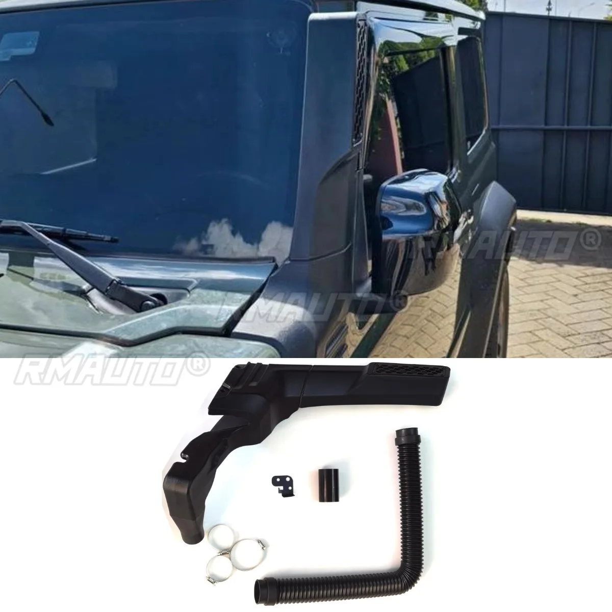 Car Snorkel Kit Air Intake Wading Hose For Suzuki Jimny JB64 74 Front Side Snorkel Desert Intake Duct Car Accessories