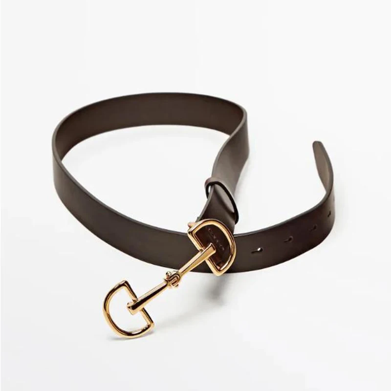 Ceinture fine en cuir véritable pour femmes, accessoires de mode décontractés, ceinture design de luxe, corset coréen, structure en métal réglable, nouveau, 2025