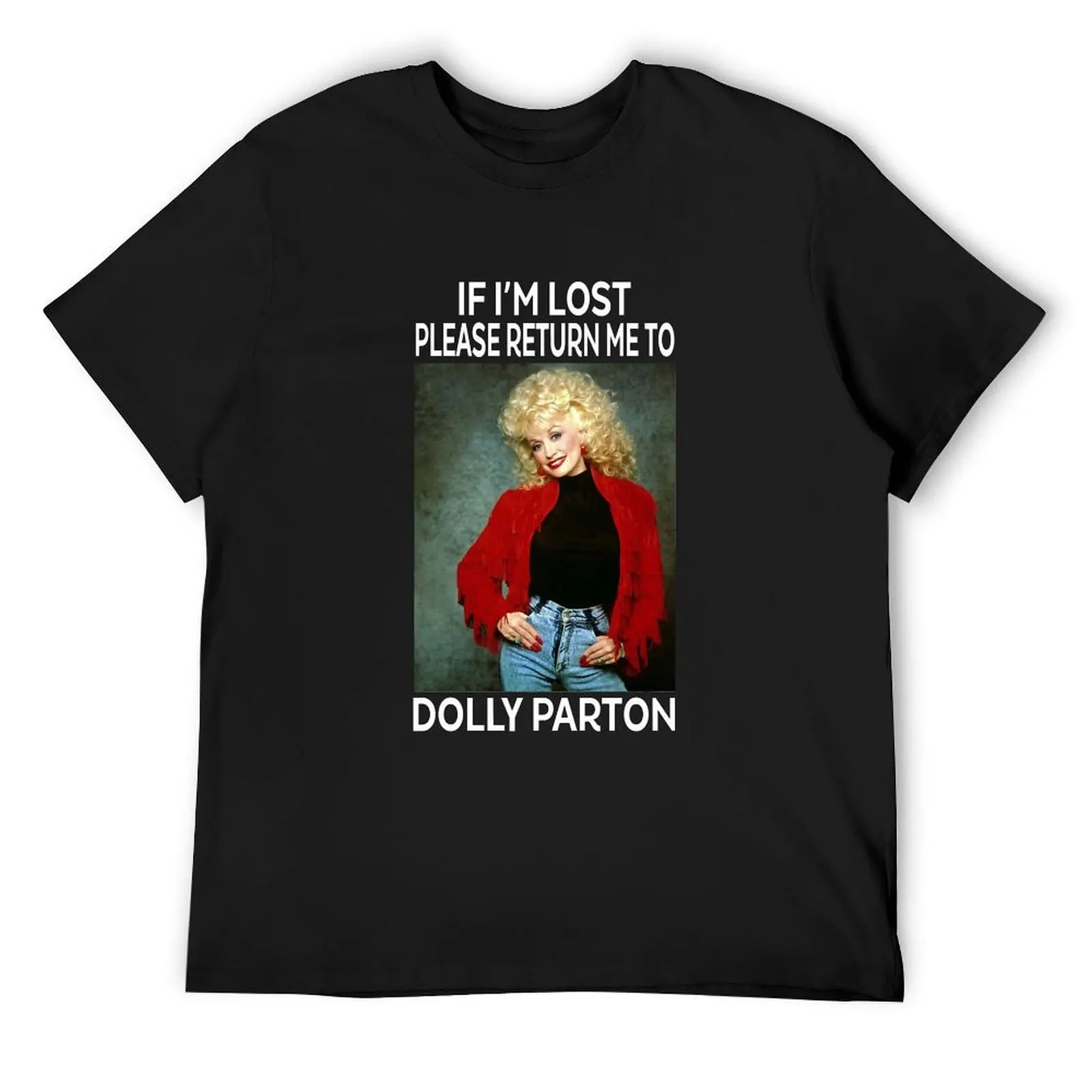 If I'm Lost Please Return Me To Dolly Parton's Gifts T-Shirt boys whites oversized graphic tee men workout shirt