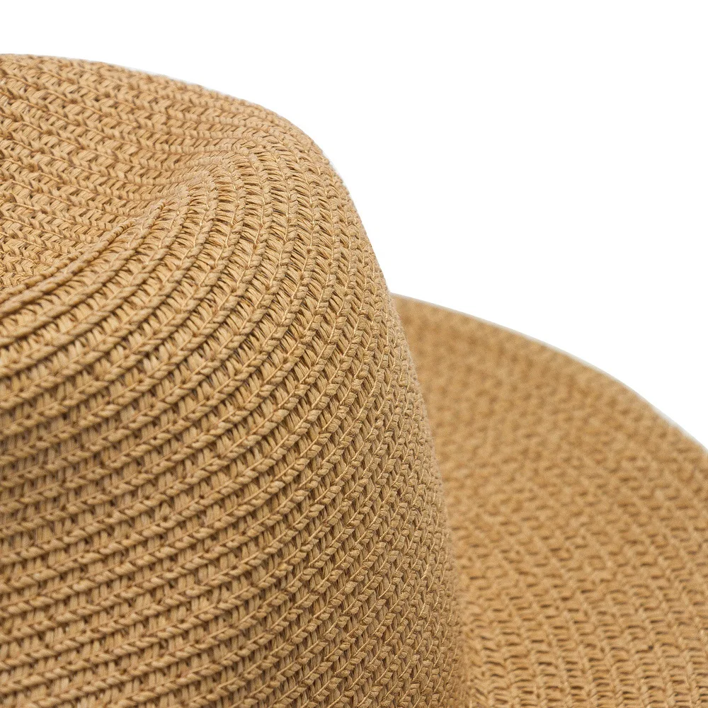 Fashion Big Size 59 60cm Ten Color Jazz Straw Hat Summer  Women Men Wide Brim Beach Sun Cap UV Protection Fedora Hat Wholesale