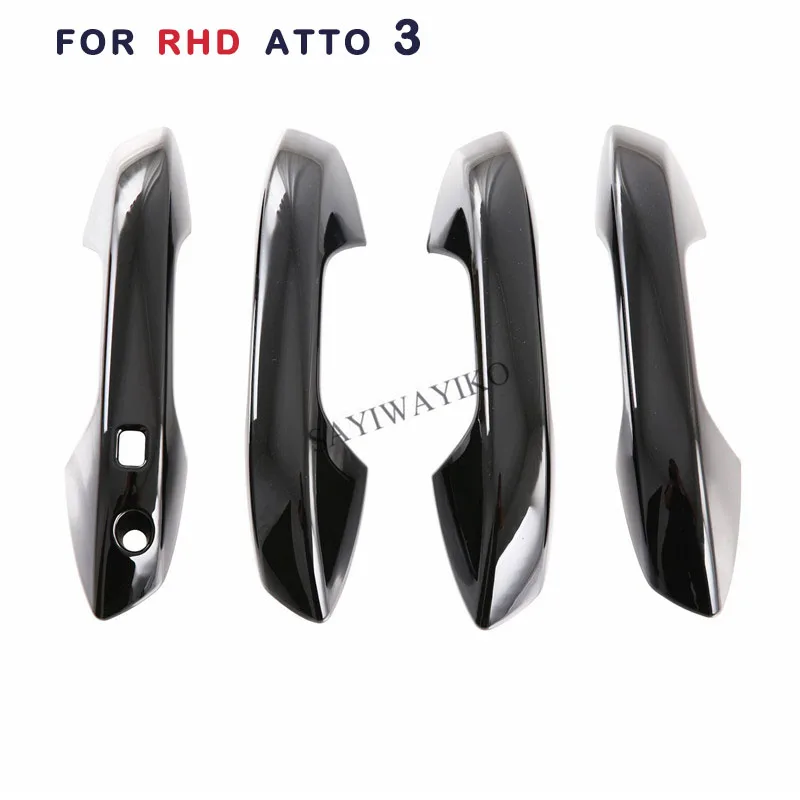 

car styling ABS glossy black Cover door bowl Fit for BYD ATTO 3 ATTO3 YUAN PLUS 202 2023 Accessories