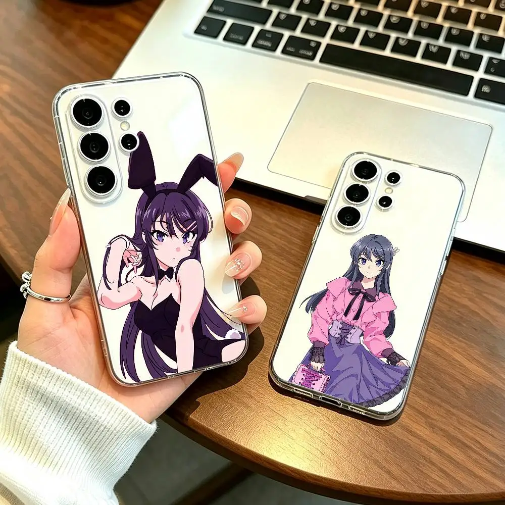 Rascal Does Not Dream-Mai Sakurajima Phone Case For Samsung S25,S24,S21,S22,S23,S30,Ultra,S20,Plus,Fe Transparent Cover