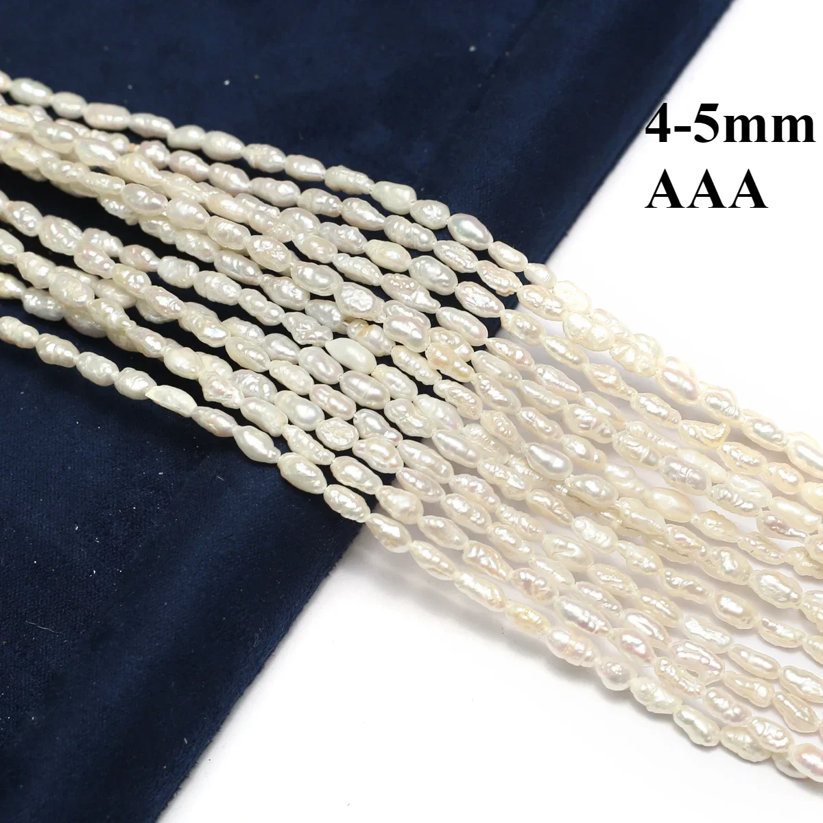 

4-5mm 3A Natural Freshwater Pearl Baroque Rice Shaped Barrel Bead Gift for Women Jewelry Make DIY Necklace Bracelet Accessories