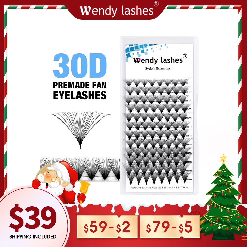 Wendy Lashes 30D/20D/16D Premade Fan Eyelash Extensions Thick Soft Russian Volume Lashes Faux Mink Lash Extensions