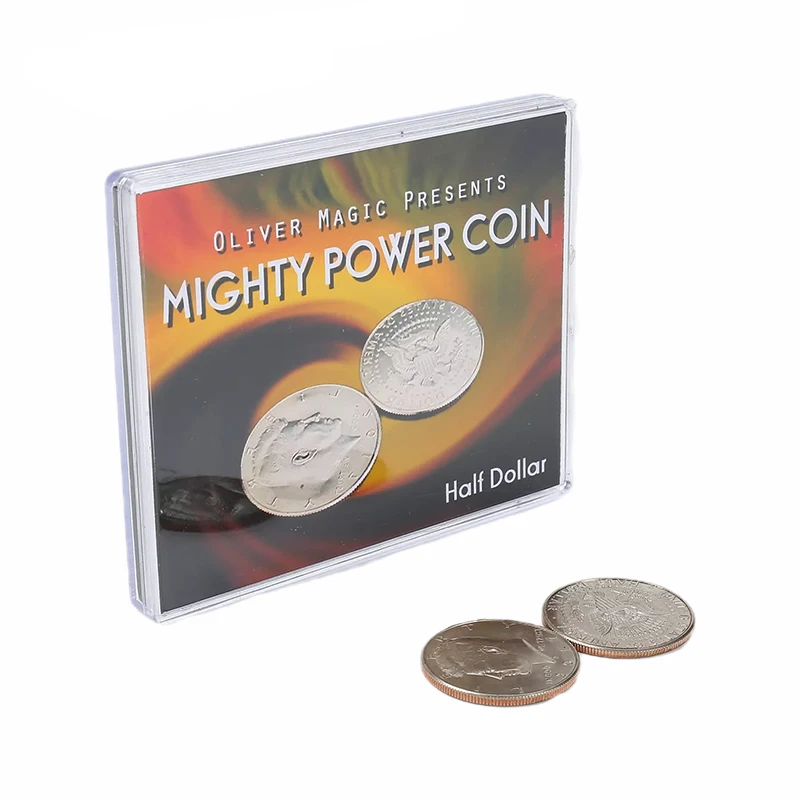 

Mighty Power Coin (Half Dollar) by Oliver Magic Tricks Magnetic Coin Vanishing Magia Close Up Street Illusions Gimmicks Props