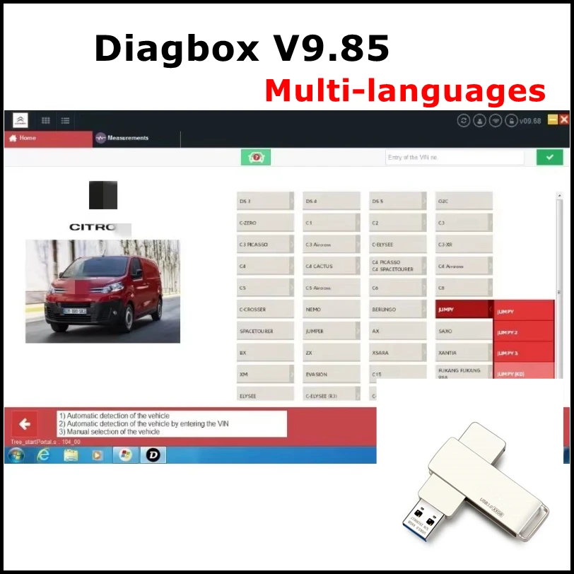 2024 Hot Sales New Diagbox V9.85 Diagbox For Lexia3 PP2000 Diagbox Full Adapter for Lexia 3 for Citroen&Peugeot Car Scanner Tool