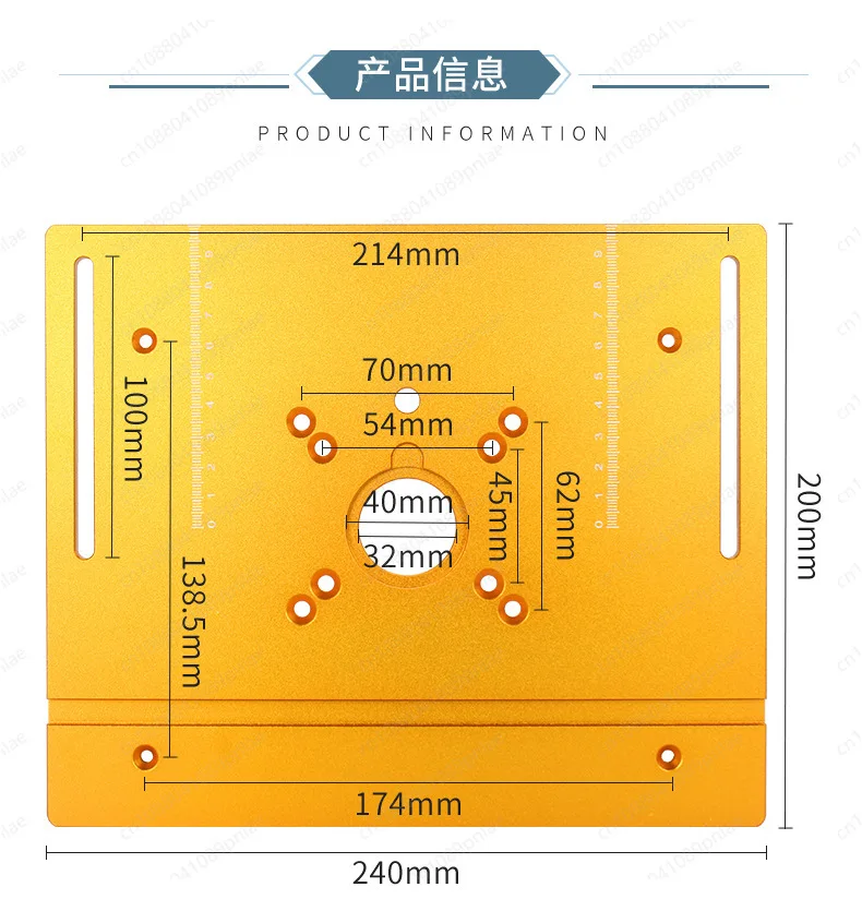 C8 Forged Aluminum Router Table Insert Plate With Angle Scale Fence Woodworking Trimmer Engraver Flip Base