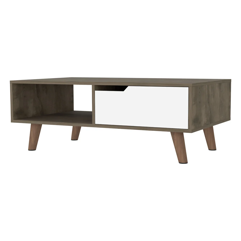 Hamburg Coffee Table 2.0 One Open Shelf One Drawer