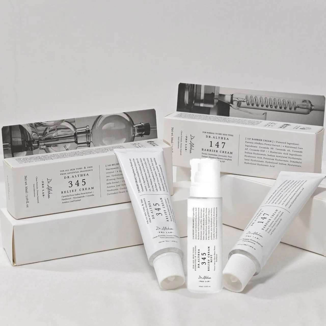 Koreanische Dr. Althea 345 Relief Cream & Feuchtigkeitsspray 147 Barrier Cream Tiefenwirksame Feuchtigkeitspflege, beruhigend und reparierend, ölregulierend