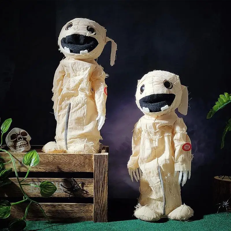 Halloween Mummy Doll Halloween Mummy Figure Indoor Decor Creepy Halloween Mummy Doll With Sound For Room