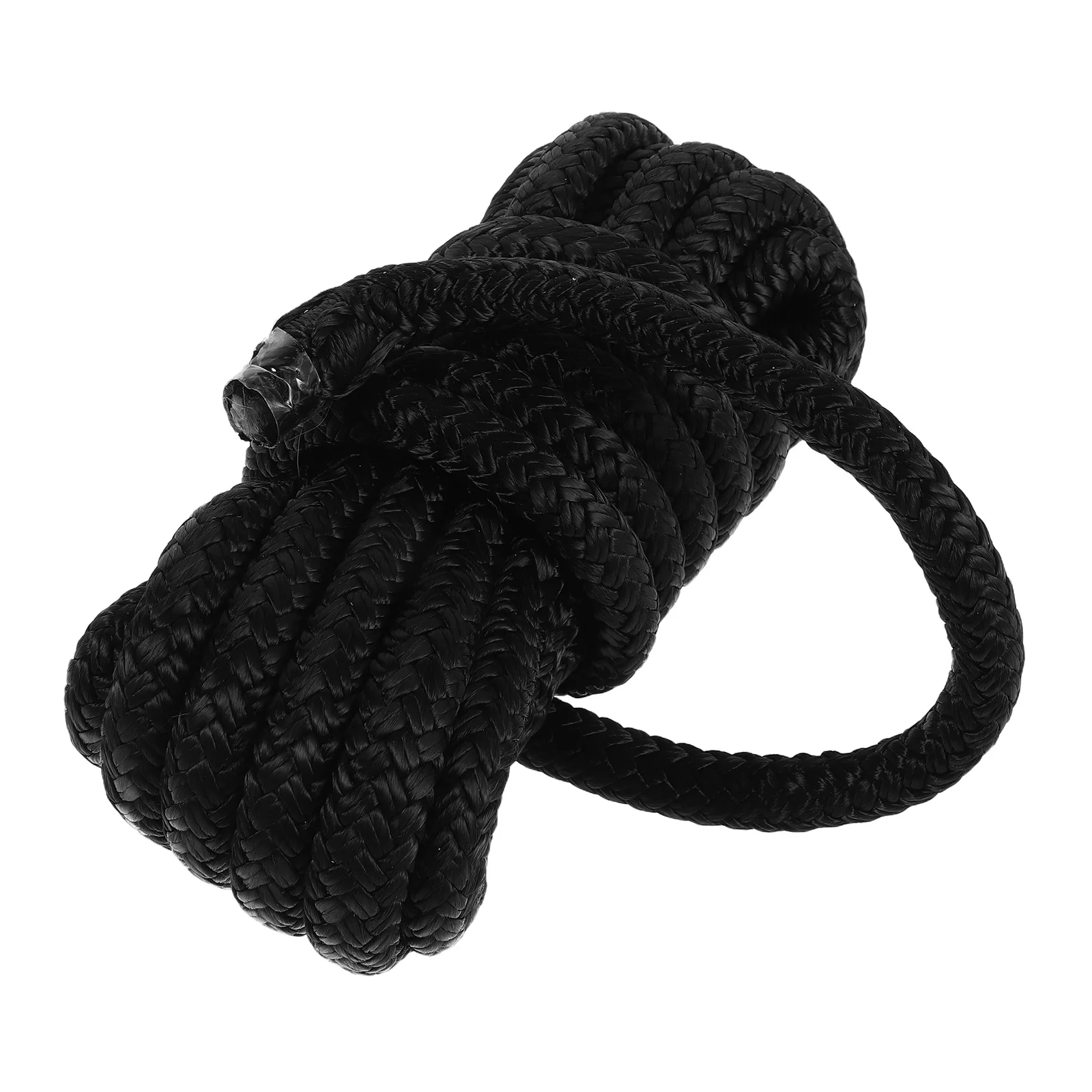 

15Ft 1/2In Black Marine Mooring Line For Boats High Strength Nylon Dock Rope Uv Resistant Yacht Tying Line Boat Berthing Rope