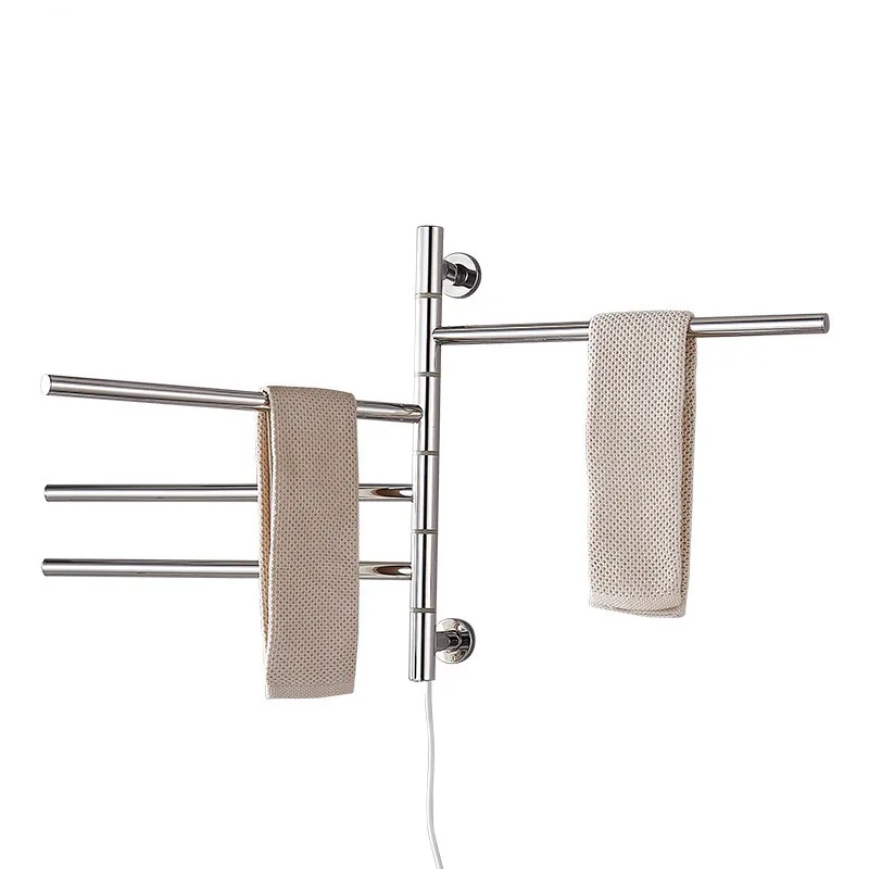 

Bathroom Towel Warmer Electric Heated Towel Rack Folding Towel Holderpromote sales