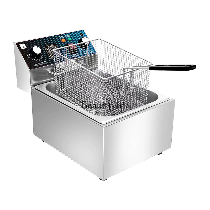 

05-Small new oil commercial furnace single and double cylinder fried chicken and potato chips special machinery and equipment