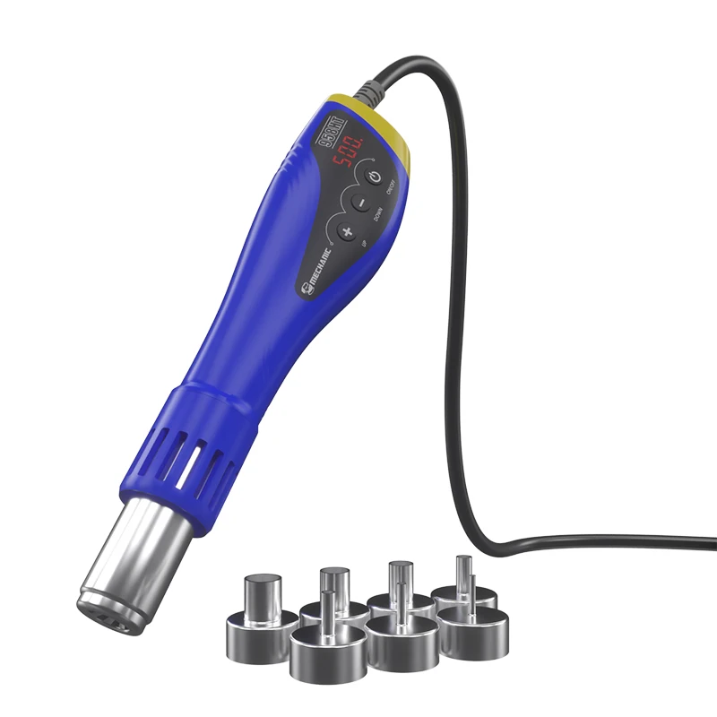 Mechanic Portable hot air soldering station 600W Adjustable temperature 100-500℃ Digital display Hot air gun for soldering tools
