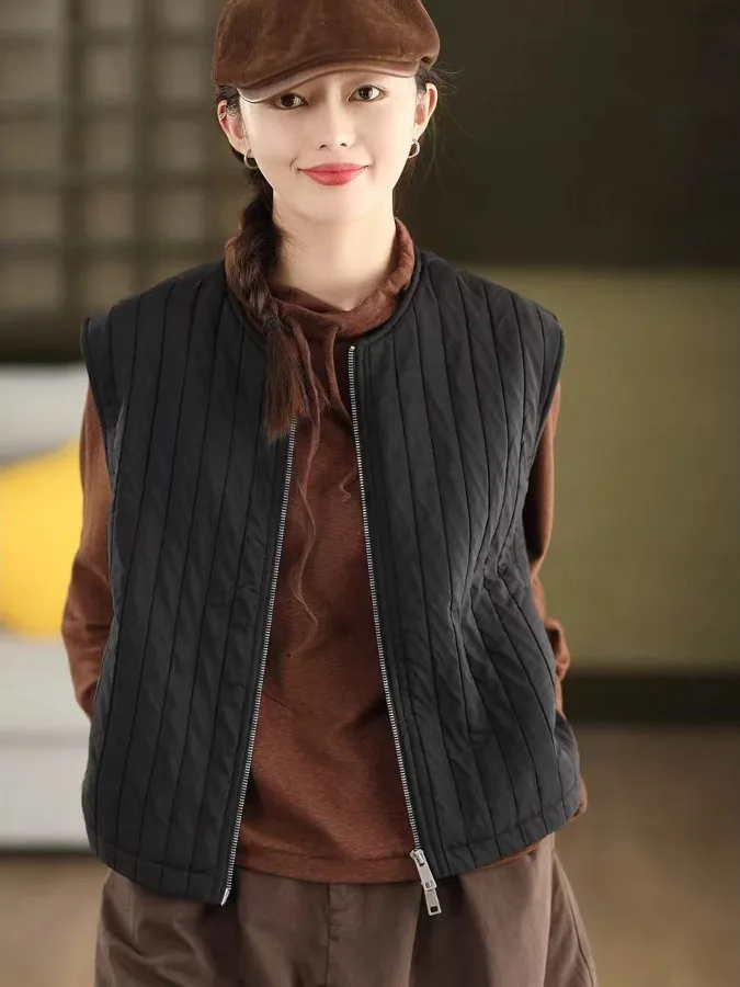 سترة يابانية غير رسمية متعددة الاستخدامات Sle Svel دافئة للخريف والشتاء سترة نسائية مستديرة Ne ملابس خارجية Jaet لون نقي بسيط...