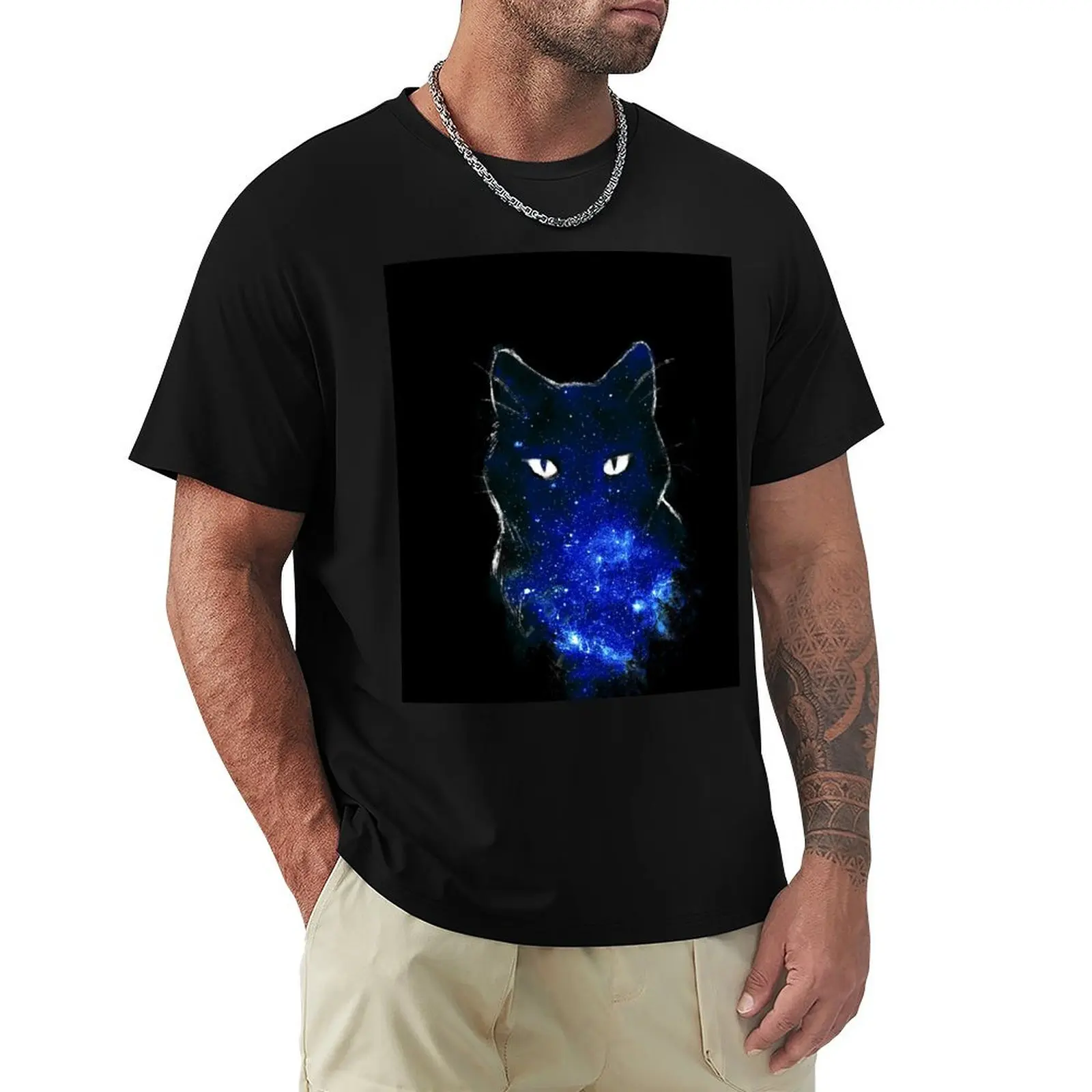Star Galaxy Black Cat - Space Constellation - Cute Kitty T-Shirt Summer Holiday T-Shirt