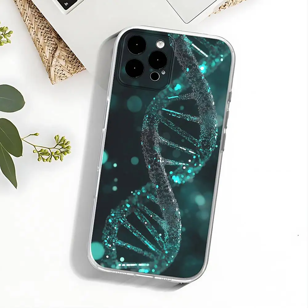 Science DNA Biology Phone Case For iPhone 17,16,15,14,13,12,11 Pro,Max,Plus,X,XS,XR,SE4,E Mini Transparent Soft Cover